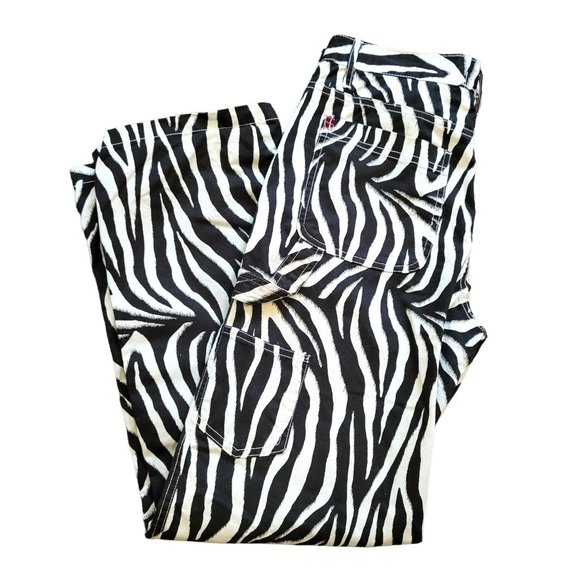 BDG Urban Outfitter Painters Pants Women's 26 Zebra Utility Pockets JJ3011 - Picture 1 of 8
